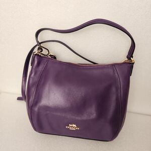 COACH Madison Top Handle Purple Leather Bag